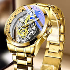 Double Sided Transparent Hollow Quartz Watch Men's Watch Men's Watch Waterproof Night Light Stainless Steel Watch - VibraStore