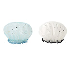 Double Star Shower Cap, Suitable for Long, Short And Curly Hair, Reusable, Ideal for Women, Bathroom Accessories - VibraStore