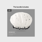 Double Star Shower Cap, Suitable for Long, Short And Curly Hair, Reusable, Ideal for Women, Bathroom Accessories - VibraStore