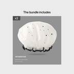 Double Star Shower Cap, Suitable for Long, Short And Curly Hair, Reusable, Ideal for Women, Bathroom Accessories - VibraStore