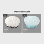 Double Star Shower Cap, Suitable for Long, Short And Curly Hair, Reusable, Ideal for Women, Bathroom Accessories - VibraStore
