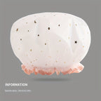 Double Star Shower Cap, Suitable for Long, Short And Curly Hair, Reusable, Ideal for Women, Bathroom Accessories - VibraStore