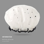 Double Star Shower Cap, Suitable for Long, Short And Curly Hair, Reusable, Ideal for Women, Bathroom Accessories - VibraStore