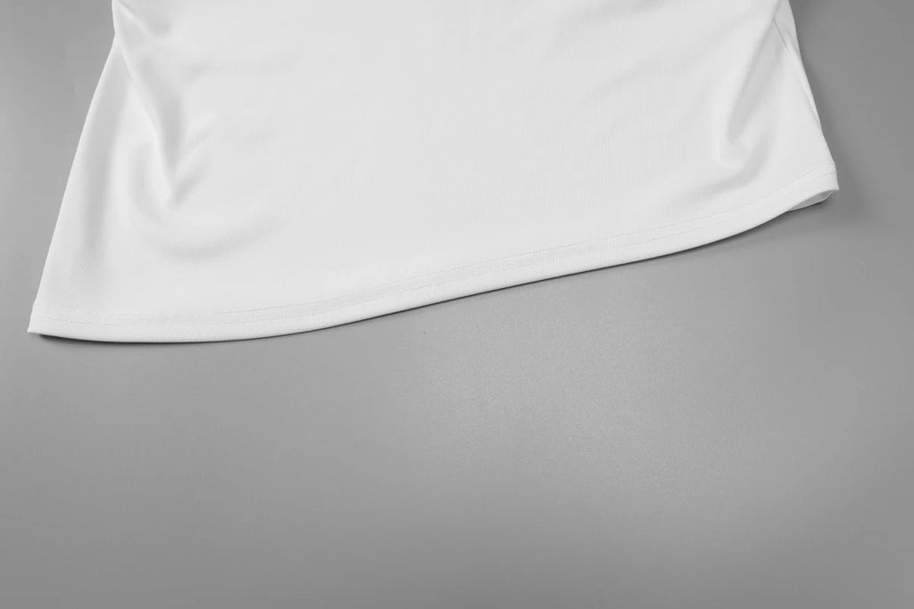 Dulzura - minivestido Irregular ajustado fruncido de manga larga con hombros inclinados para mujer, vestido informal Sexy liso para fiesta y Club, ropa de otoño - VibraStore