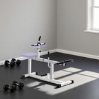 Adjustable Steel Seated Calf Raise Exercise Strength Training Gym Equipment, Purple