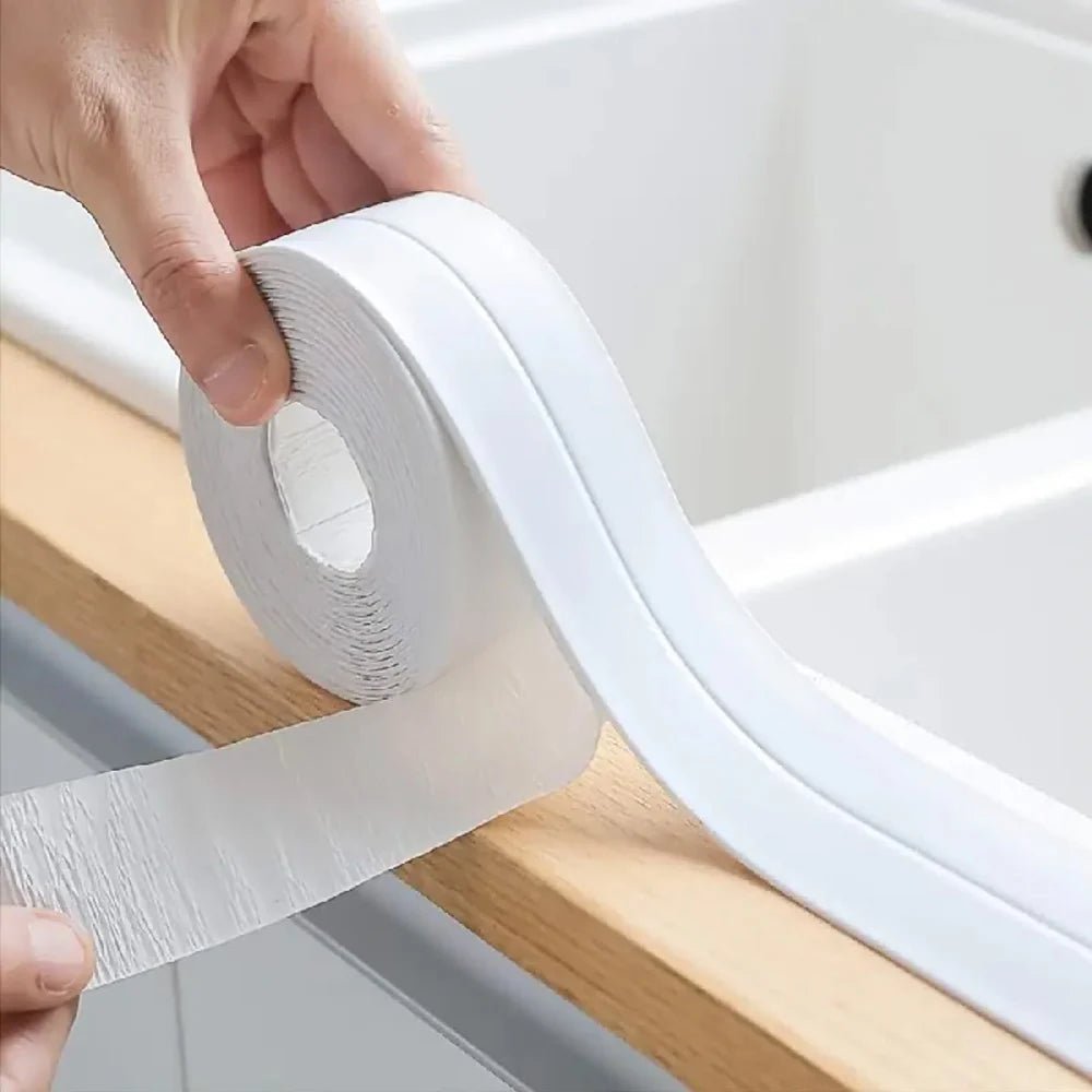 Easy - Apply Waterproof PVC Sealing Tape - Transparent, Anti - Mildew Caulk Strip for Kitchen & Bathroom Sinks, Toilets, and Bathtub - VibraStore
