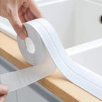 Easy - Apply Waterproof PVC Sealing Tape - Transparent, Anti - Mildew Caulk Strip for Kitchen & Bathroom Sinks, Toilets, and Bathtub - VibraStore
