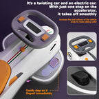 Electric Ride On Wiggle Car For Kids Toddlers With Light Music,2 In 1 360 Steering Wheel Powered Swing Twist Car