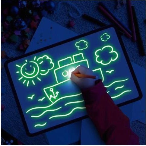 Educational Toy Drawing Pad 3D Magic 8 Light Effects Puzzle Board Sketchpad - VibraStore