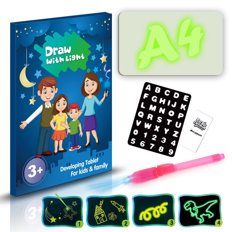 Educational Toy Drawing Pad 3D Magic 8 Light Effects Puzzle Board Sketchpad - VibraStore