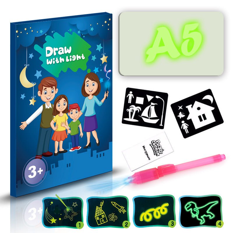 Educational Toy Drawing Pad 3D Magic 8 Light Effects Puzzle Board Sketchpad - VibraStore