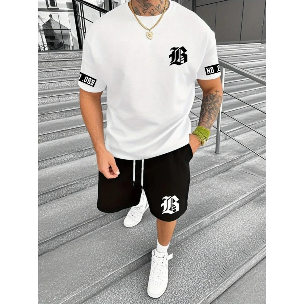 El popular traje de hombre de calle al aire libre informal y simple con estampado 3D para el verano de 2025 - VibraStore