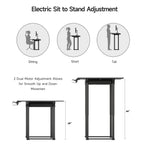 Electric Lifting Table, Square Standing Computer Desk Stand Up Desk With 4 Legs Sit Stand Desk Adjustable Height from 28 - 46" - VibraStore