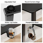 Electric Lifting Table, Square Standing Computer Desk Stand Up Desk With 4 Legs Sit Stand Desk Adjustable Height from 28 - 46" - VibraStore