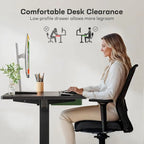 Electric Standing Desk With Drawer, 48 X 24 Electric Stand Up Desk, Ergonomic Adjustable Desk With Storage, Headphone/Bag - VibraStore