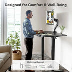 Electric Standing Desk With Drawer, 48 X 24 Electric Stand Up Desk, Ergonomic Adjustable Desk With Storage, Headphone/Bag - VibraStore