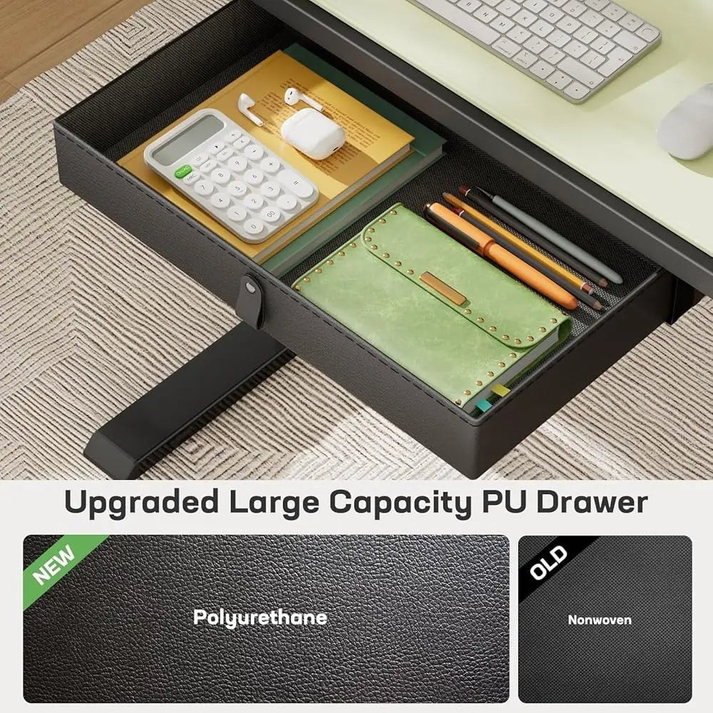 Electric Standing Desk With Drawer, 48 X 24 Electric Stand Up Desk, Ergonomic Adjustable Desk With Storage, Headphone/Bag - VibraStore