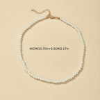 Elegant Single - Strand Faux Pearl Choker Necklace for Women - Bohemian Style, Perfect for Parties, Gatherings, and Gifts, Versatile Accessory|Clavicle Chain|Imitation Pearls - VibraStore