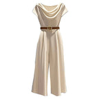 European And American Elegant Style Satin Jumpsuit - VibraStore