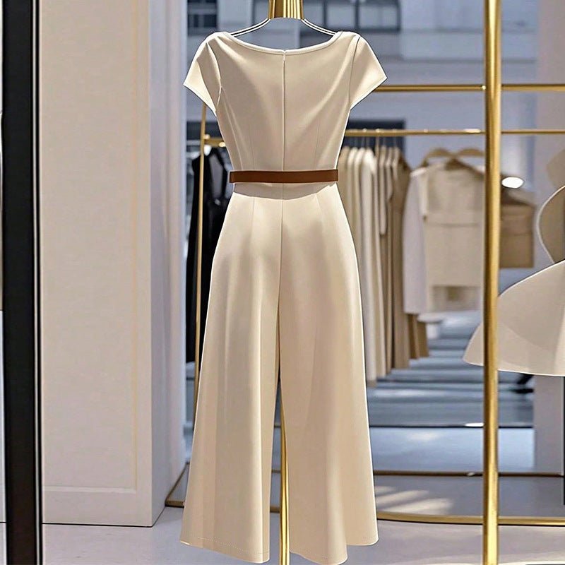 European And American Elegant Style Satin Jumpsuit - VibraStore
