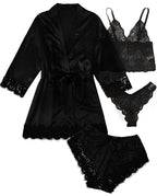European And American Ladies Pajamas Four - piece Set - VibraStore