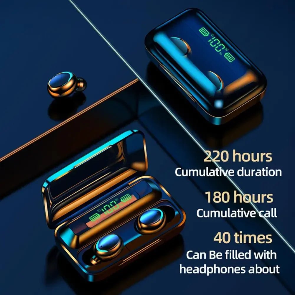 F9 - 5C True Wireless Bluetooth Headset Binaural Small In Ear Buds Sports Stereo Bass TWS Earbuds Newest Sports Earbuds for phones - VibraStore