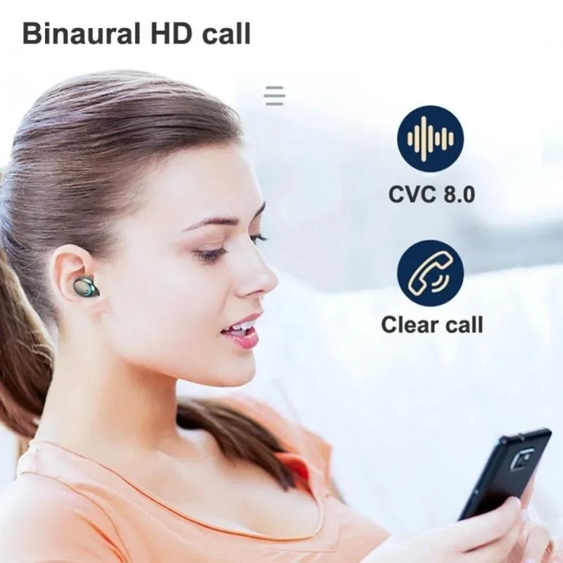 F9 - 5C True Wireless Bluetooth Headset Binaural Small In Ear Buds Sports Stereo Bass TWS Earbuds Newest Sports Earbuds for phones - VibraStore