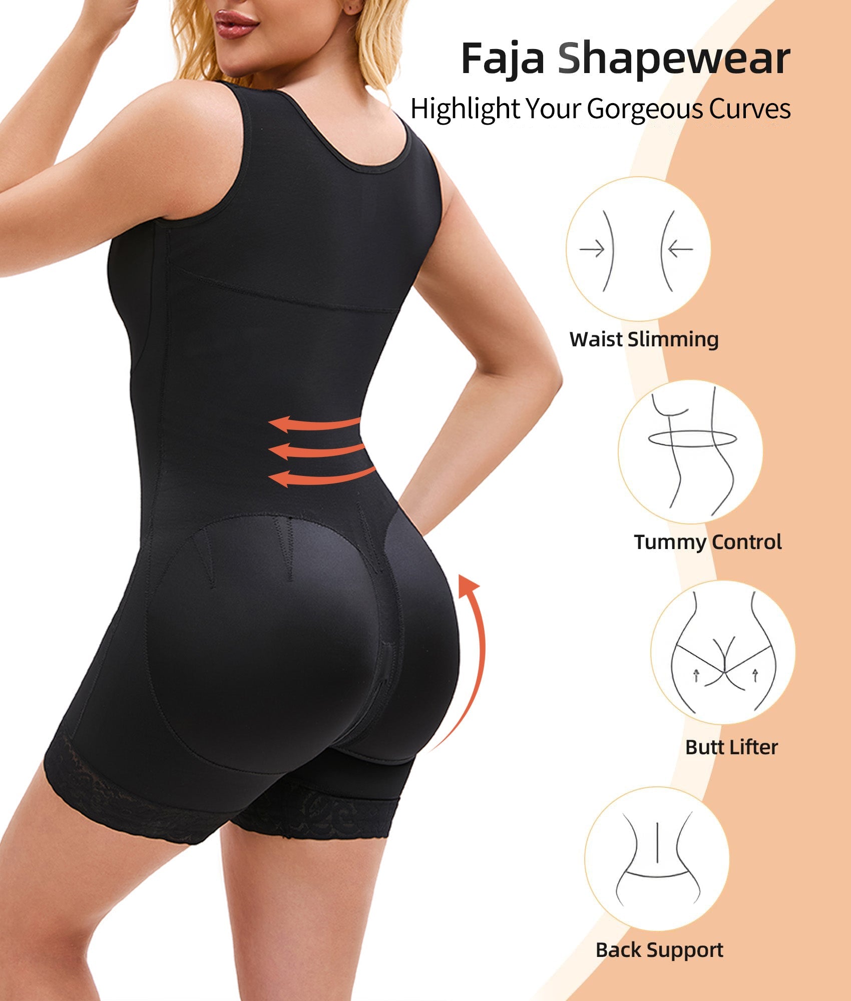 Fajas Colombiana Shapewear For Women Tummy Control Post Surgery Full Body Shaper Butt Lifter With Zipper Crotch Skimsbodysuits Elegant Bodysuit Faja Shaper - VibraStore
