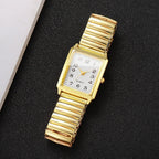 Fashion Elastic Strap Women Quartz Watch Rectangle Arabic Dial Ladies Wristwatches Relogio Feminino (No Box) - VibraStore