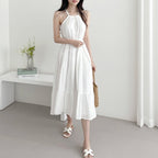 Fashion Halter Mid - length Dress Women - VibraStore