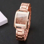 Fashion Square Women Watches Simple Arabic Dial Analog Quartz Wristwatch Reloj Mujer Girls Clock Gift（Without Box） - VibraStore