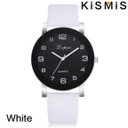 Fashion Women Quartz Watch Simple White Leather Wristwatch Ladies Dress Watch 4 Colors Waterproof Casual Stylish - VibraStore