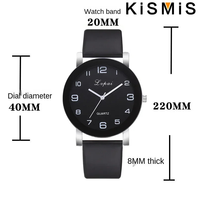 Fashion Women Quartz Watch Simple White Leather Wristwatch Ladies Dress Watch 4 Colors Waterproof Casual Stylish - VibraStore