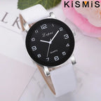 Fashion Women Quartz Watch Simple White Leather Wristwatch Ladies Dress Watch 4 Colors Waterproof Casual Stylish - VibraStore