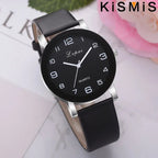 Fashion Women Quartz Watch Simple White Leather Wristwatch Ladies Dress Watch 4 Colors Waterproof Casual Stylish - VibraStore