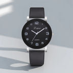 Fashion Women Quartz Watch Simple White Leather Wristwatch Ladies Dress Watch 4 Colors Waterproof Casual Stylish - VibraStore