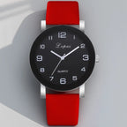 Fashion Women Quartz Watch Simple White Leather Wristwatch Ladies Dress Watch 4 Colors Waterproof Casual Stylish - VibraStore