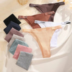 FINETOO 4 Uds bragas de algodón para mujer, pantalones brasileños sexis de cintura baja, bragas de Bikini de alta calidad de Color sólido, lencería cómoda - VibraStore