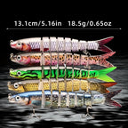 Fishing Lures Multi Jointed Swimbait Crankbait Slow Sinking Bionic Artificial Bait Freshwater Saltwater Trout Bass Fishing Accessories 20g 0.7oz/13.5cm 5.31inch, Trout Lure, Lifelike Bait, Crankbait Design, Precisioncrafted L - VibraStore