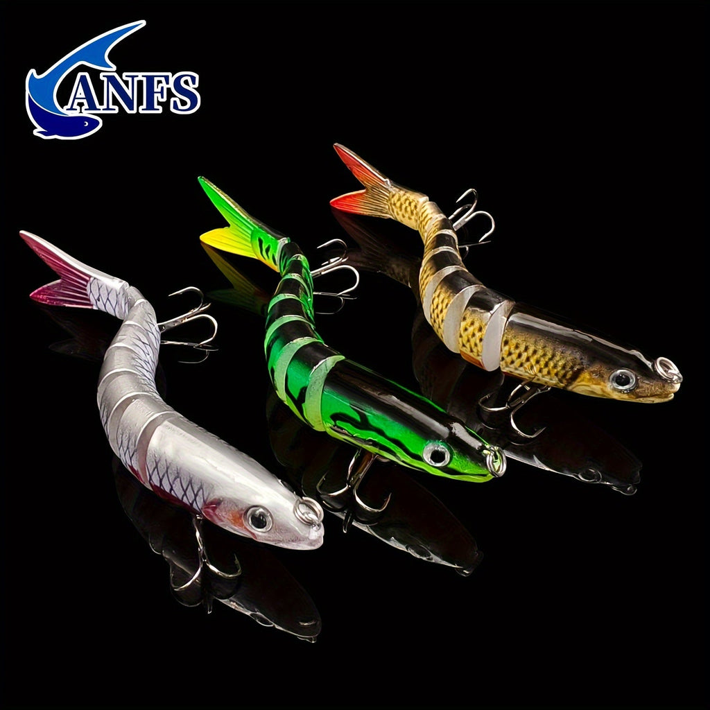 Fishing Lures Multi Jointed Swimbait Crankbait Slow Sinking Bionic Artificial Bait Freshwater Saltwater Trout Bass Fishing Accessories 20g 0.7oz/13.5cm 5.31inch, Trout Lure, Lifelike Bait, Crankbait Design, Precisioncrafted L - VibraStore