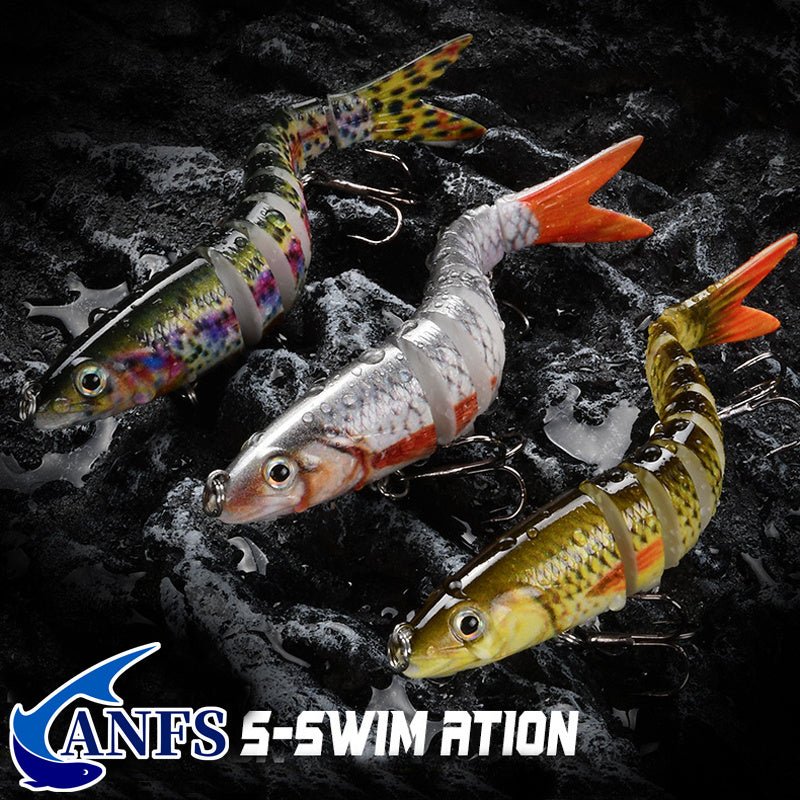 Fishing Lures Multi Jointed Swimbait Crankbait Slow Sinking Bionic Artificial Bait Freshwater Saltwater Trout Bass Fishing Accessories 20g 0.7oz/13.5cm 5.31inch, Trout Lure, Lifelike Bait, Crankbait Design, Precisioncrafted L - VibraStore