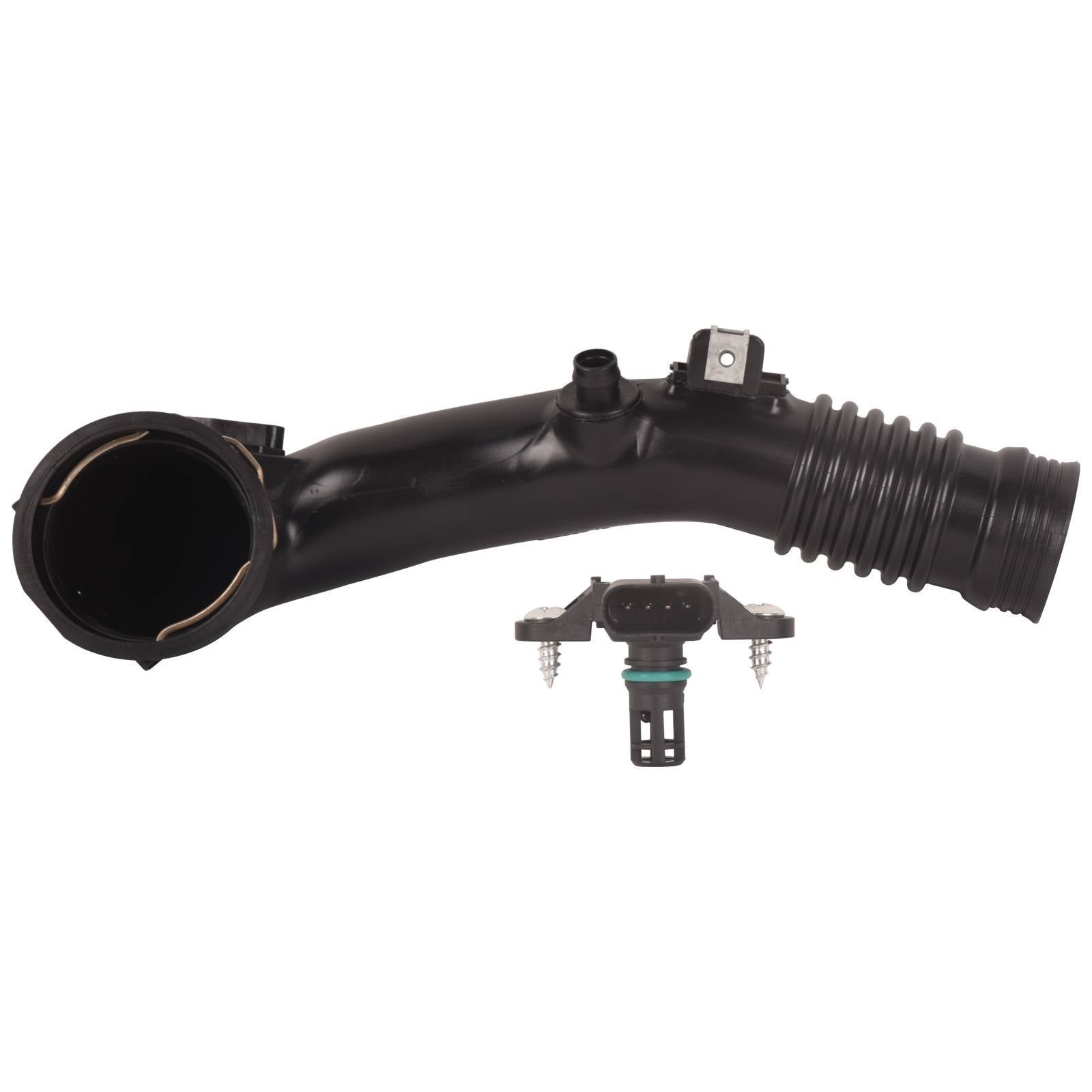 Fits BMW 535i 640i 740i X5 X6 3.0L Air Turbocharger Pipe Hose Rear Duct W Sensor - VibraStore