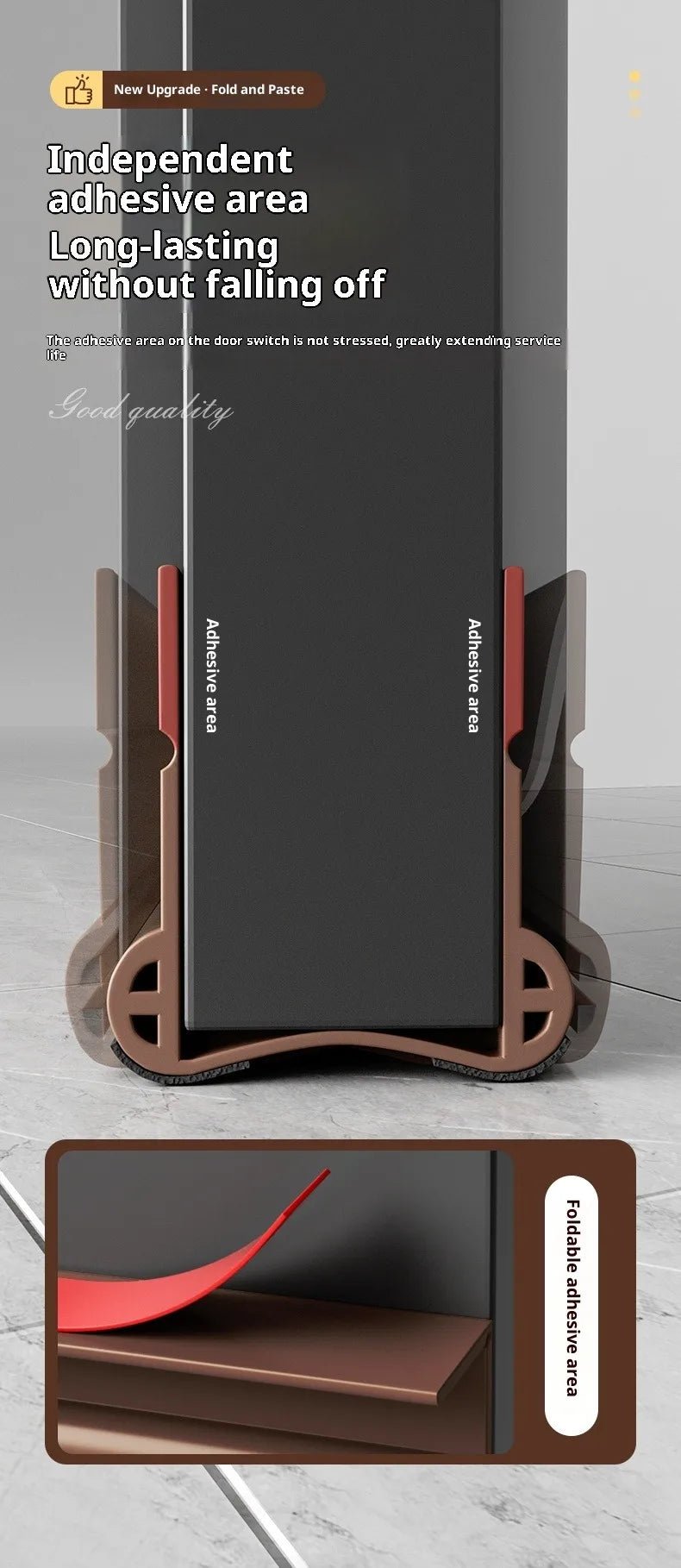 Flexible Door Bottom Sealing Strip Door Gap Soundproofing Wind and Dust Proof Weather Strip Under Door Draft Stopper Tape - VibraStore