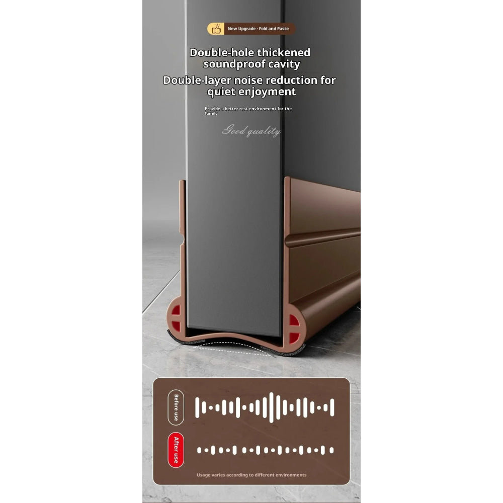 Flexible Door Bottom Sealing Strip Door Gap Soundproofing Wind and Dust Proof Weather Strip Under Door Draft Stopper Tape - VibraStore