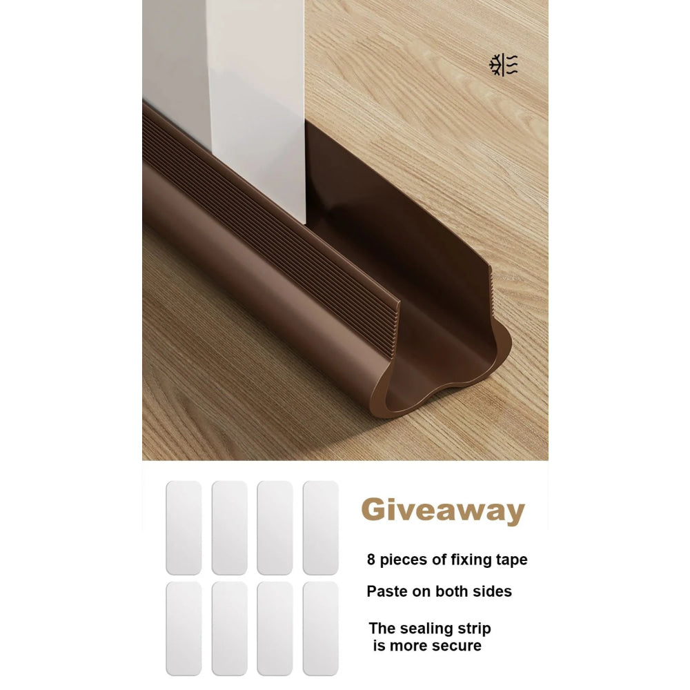 Flexible Door Bottom Sealing Strip Door Gap Soundproofing Wind and Dust Proof Weather Strip Under Door Draft Stopper Tape - VibraStore