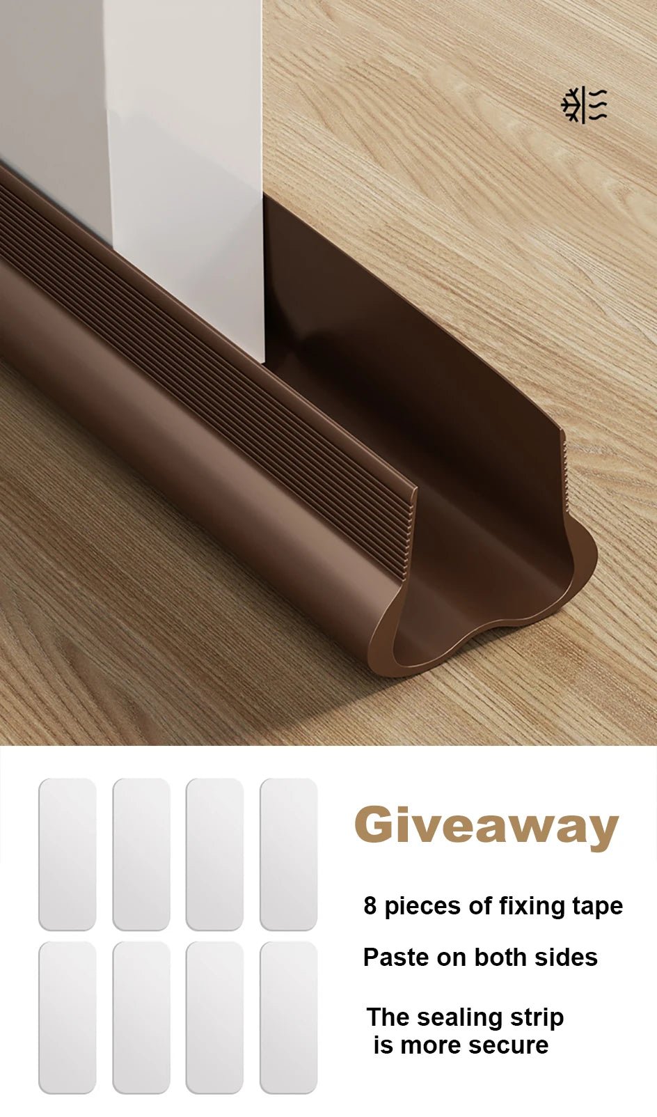 Flexible Door Bottom Sealing Strip Door Gap Soundproofing Wind and Dust Proof Weather Strip Under Door Draft Stopper Tape - VibraStore