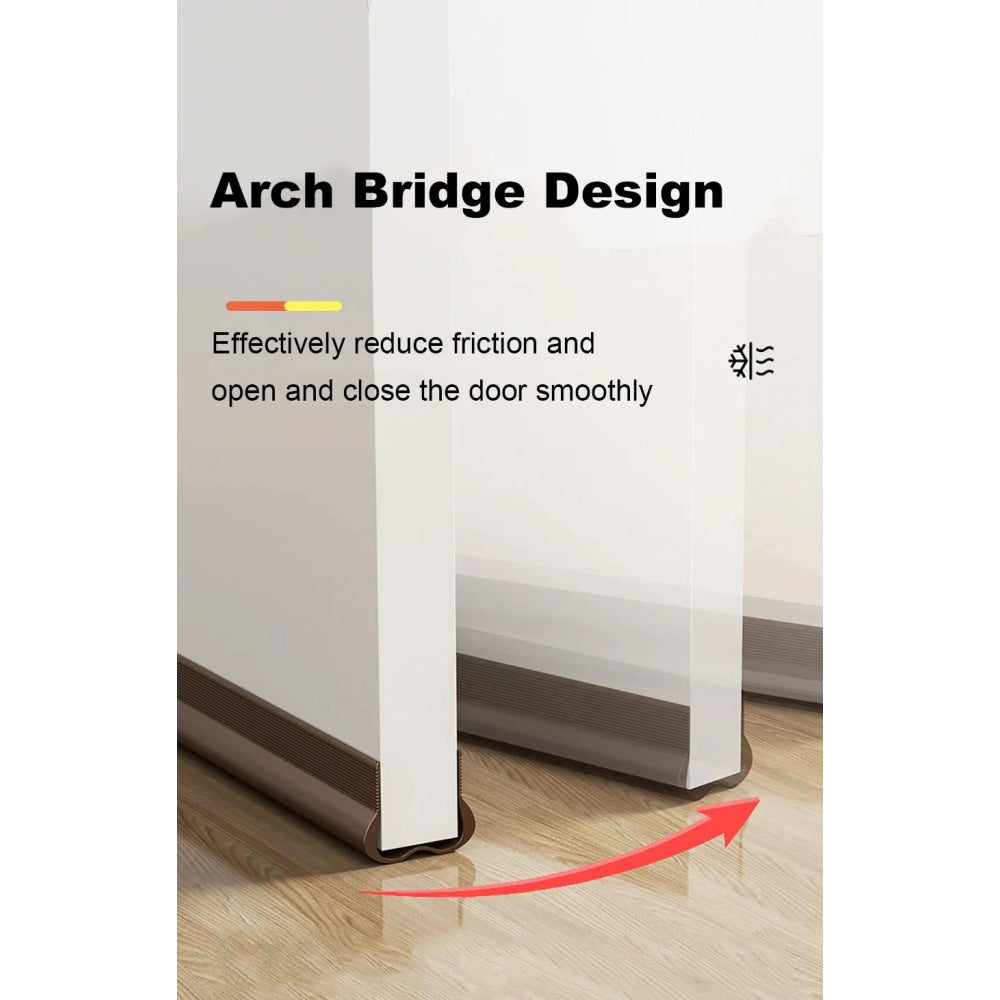 Flexible Door Bottom Sealing Strip Door Gap Soundproofing Wind and Dust Proof Weather Strip Under Door Draft Stopper Tape - VibraStore