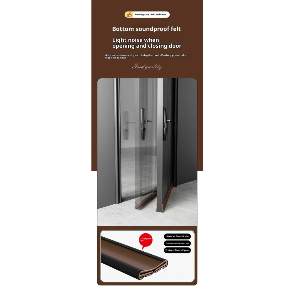 Flexible Door Bottom Sealing Strip Door Gap Soundproofing Wind and Dust Proof Weather Strip Under Door Draft Stopper Tape - VibraStore