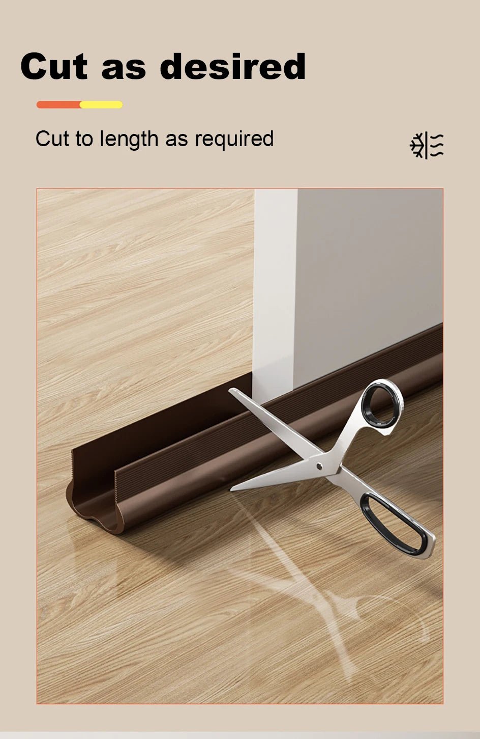 Flexible Door Bottom Sealing Strip Door Gap Soundproofing Wind and Dust Proof Weather Strip Under Door Draft Stopper Tape - VibraStore