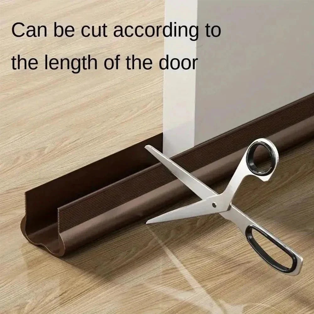 Flexible Door Bottom Sealing Strip Door Gap Soundproofing Wind and Dust Proof Weather Strip Under Door Draft Stopper Tape - VibraStore